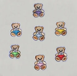 Hot sale Cartoon bear Embroidery Patch Clothes Stickers DIY Cute panda Iron On Patches For Clothing Badges Applique Accessoires