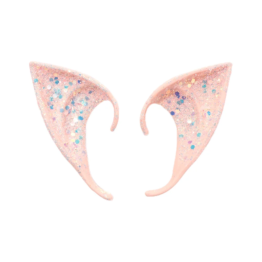 

Ear Cuff Jewelry Christmas Halloween Imitation Makeup Props Glitter Latex Ears Women Cosplay Accessories Angel Elf Ears