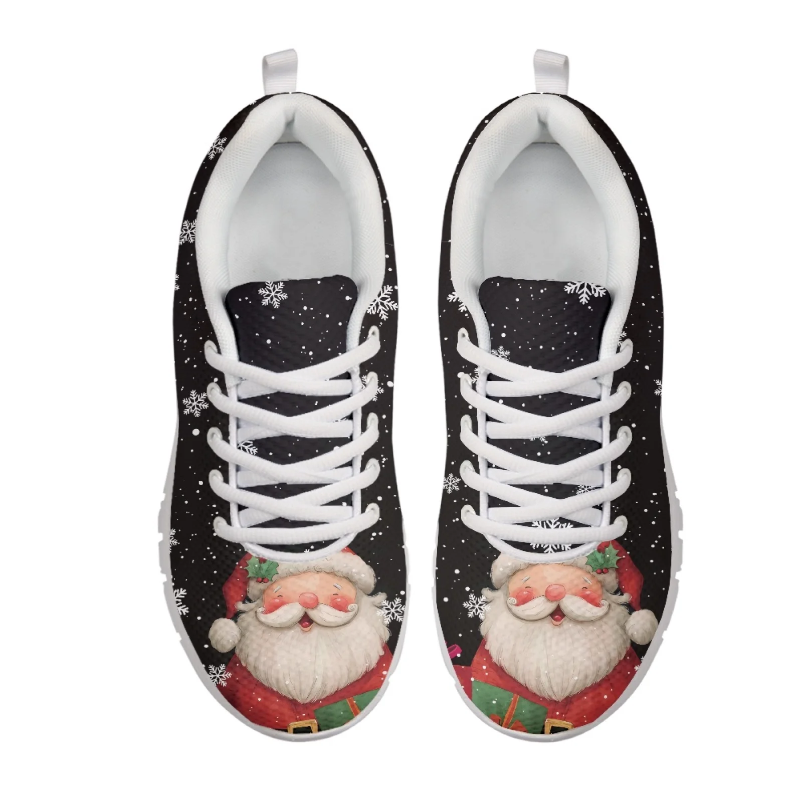 Coloranimal Santa Claus Non-slip Sole Running Shoes Women Running Walking Shoes Tennis Shoes for Mens Womens