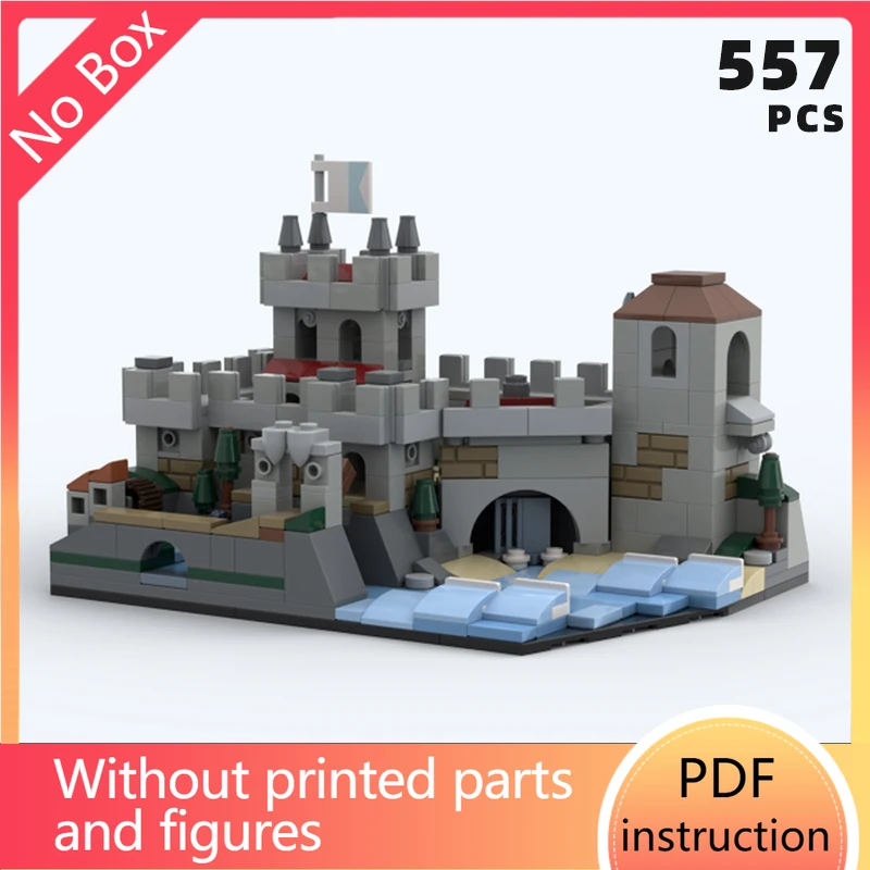 familievriendelijke microschaal kasteelbouwpakket bakstenen mini middeleeuwse landschapsblokken architectonische moc-bouw klocki uniek