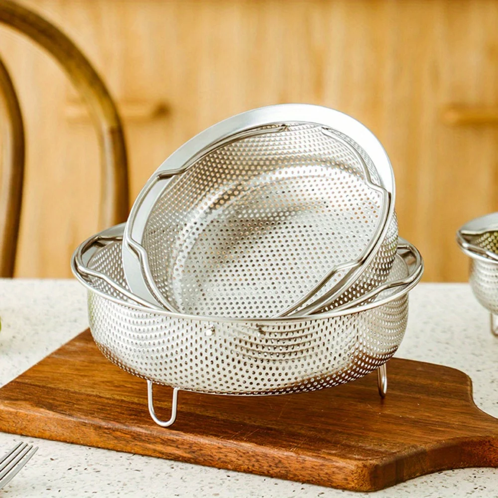 Universeller Dampfkorb aus Edelstahl | 304-Einsatz in Lebensmittelqualität für Reiskocher/Instant-Topf | Spülmaschinenfest, multifunktional, Col