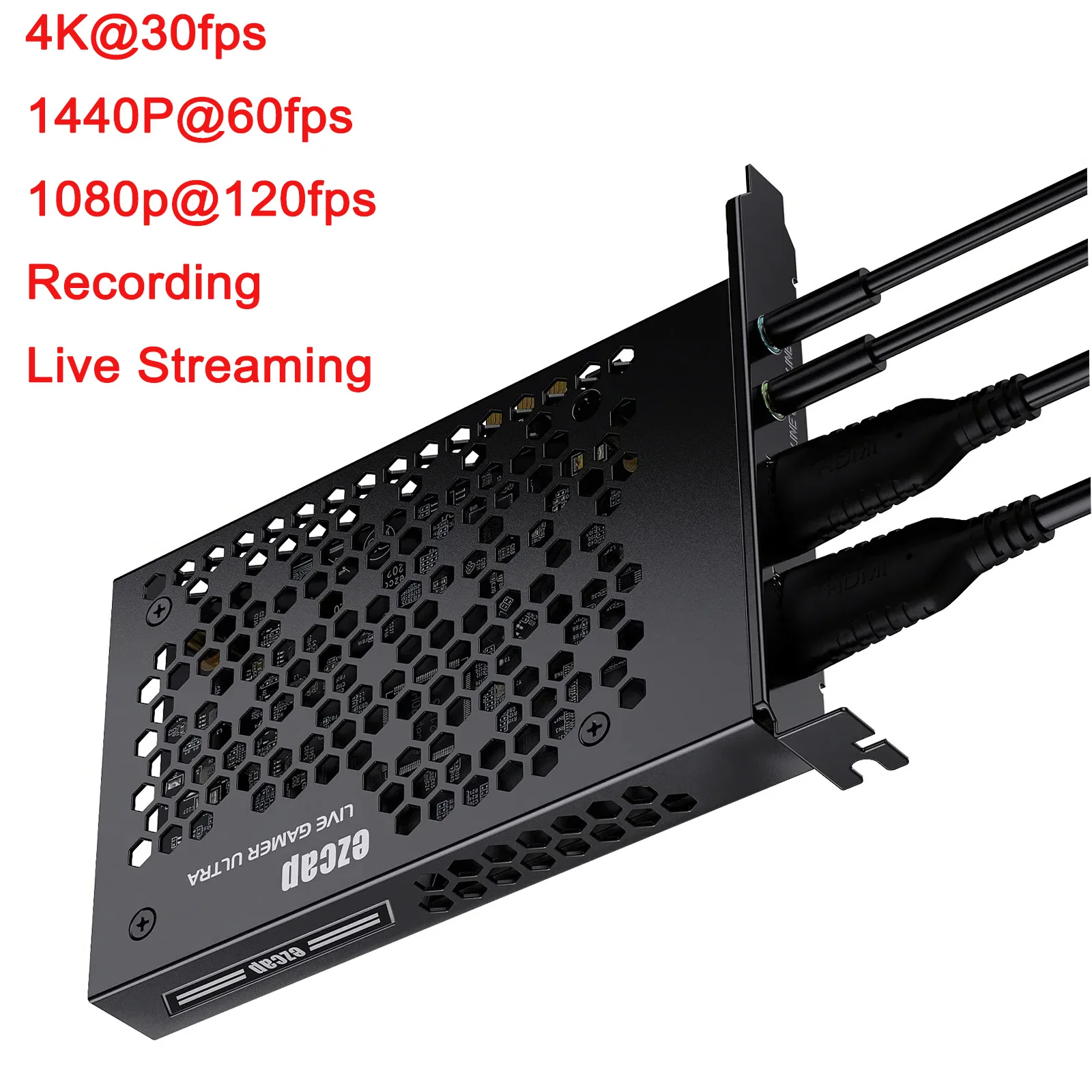 4K 60hz HDR 1080p240 Laptop PC Live Streaming Recording HDMI Loop 4K Pcle Video Capture Card Game Recorder with Line in Line Out