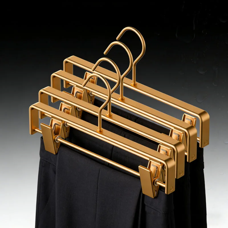 

5/10pc,Space Alloy Clothes Hanger Closet Organizer Pants Hanger,Metal Trousers Rack Skirt JK Underwear Towel Clip Drying Rack