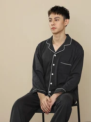 Pajamas Men's Spring and Autumn Long Sleeve Autumn 2025 New Men's Autumn and Winter Thin Men's Autumn Home Clothes