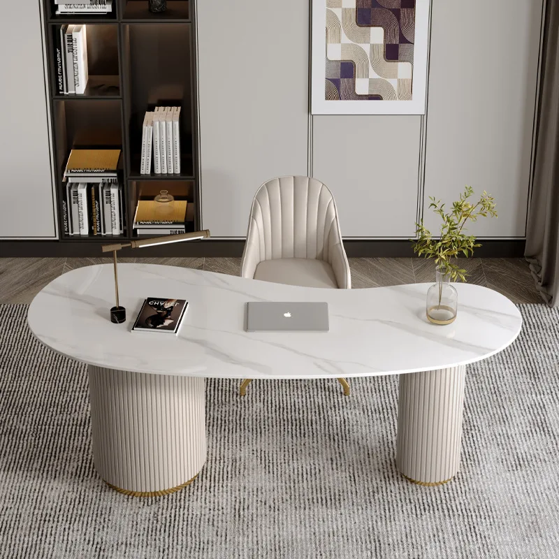 Nordic slate computer desk, medical beauty consultation table, reception negotiation table, office desk, home office desk combin