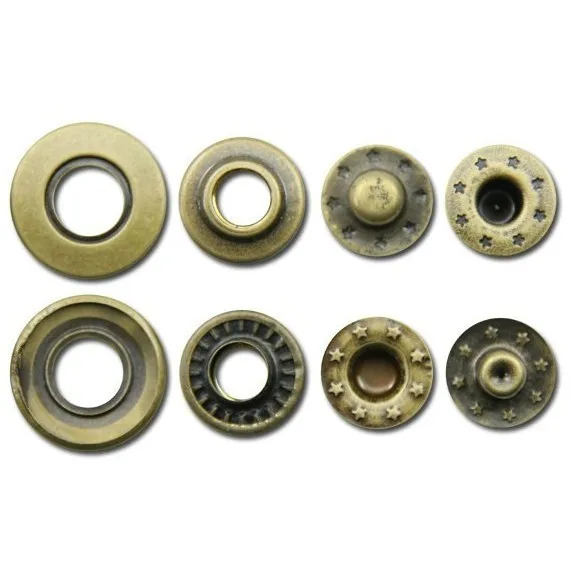 20mm antique brass color metal snap button (fish eye snap button) 40 pcs/lot EU Quality standard, free shipping