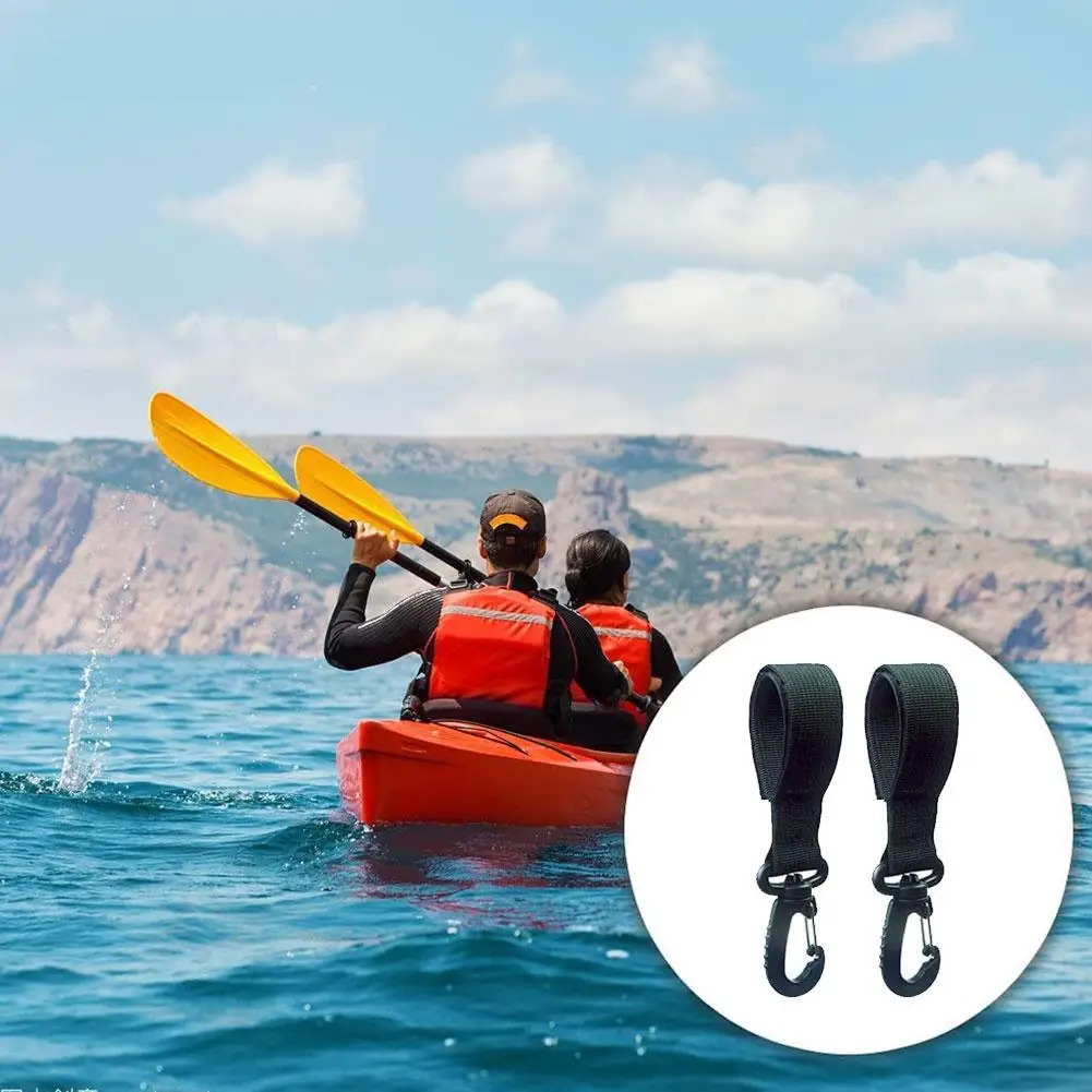 Doppia confezione Kayak Paddle Webbing Clip per SUP Paddle Board Paddle gonfiabile Surf Boat Buckle M0F8