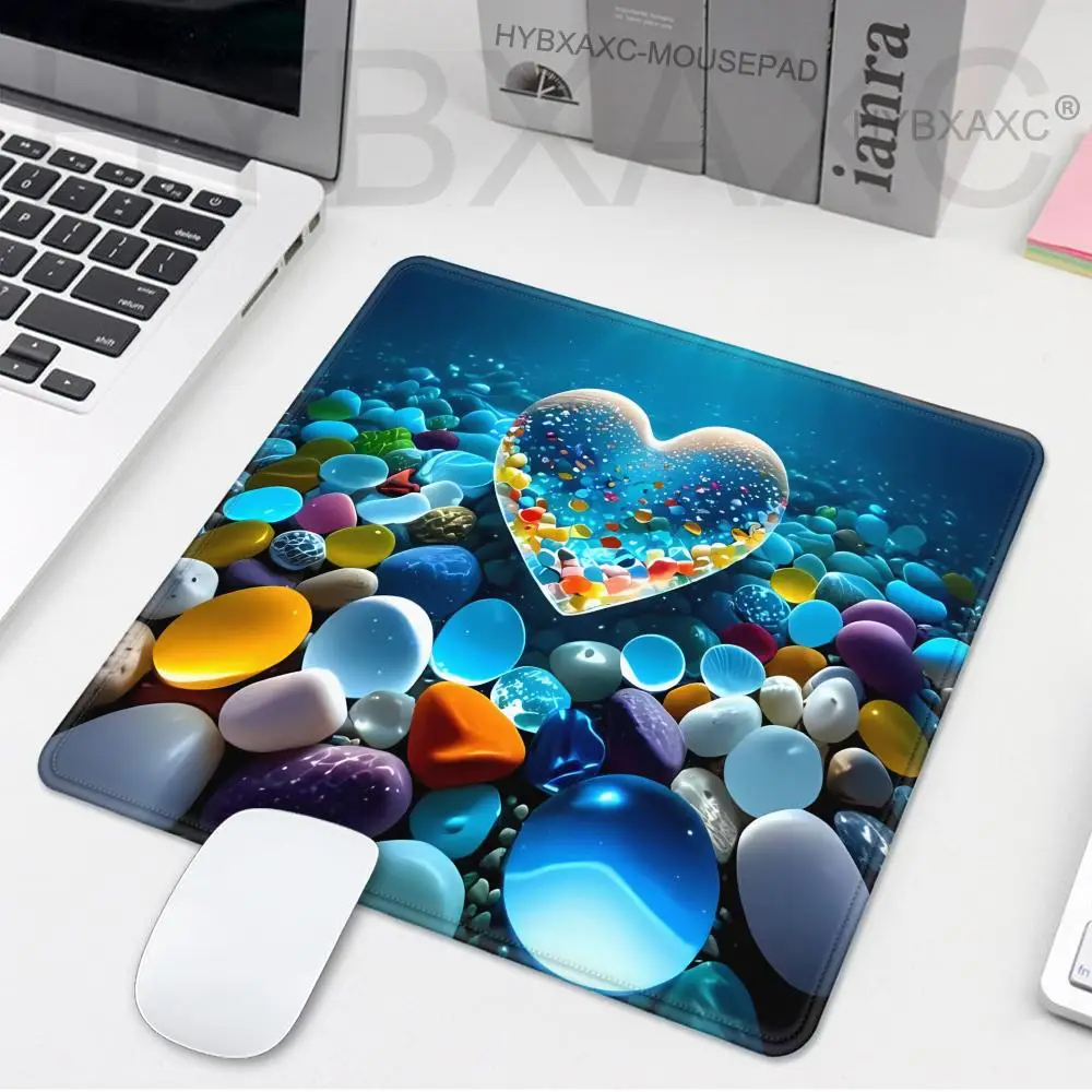 HYBXAXC Sunset Beach Coconut Tree Stone Small Mouse Pad Gaming PC Gamer Mouse Mat Computer Office Pad Keyboard Mat Desk Pad