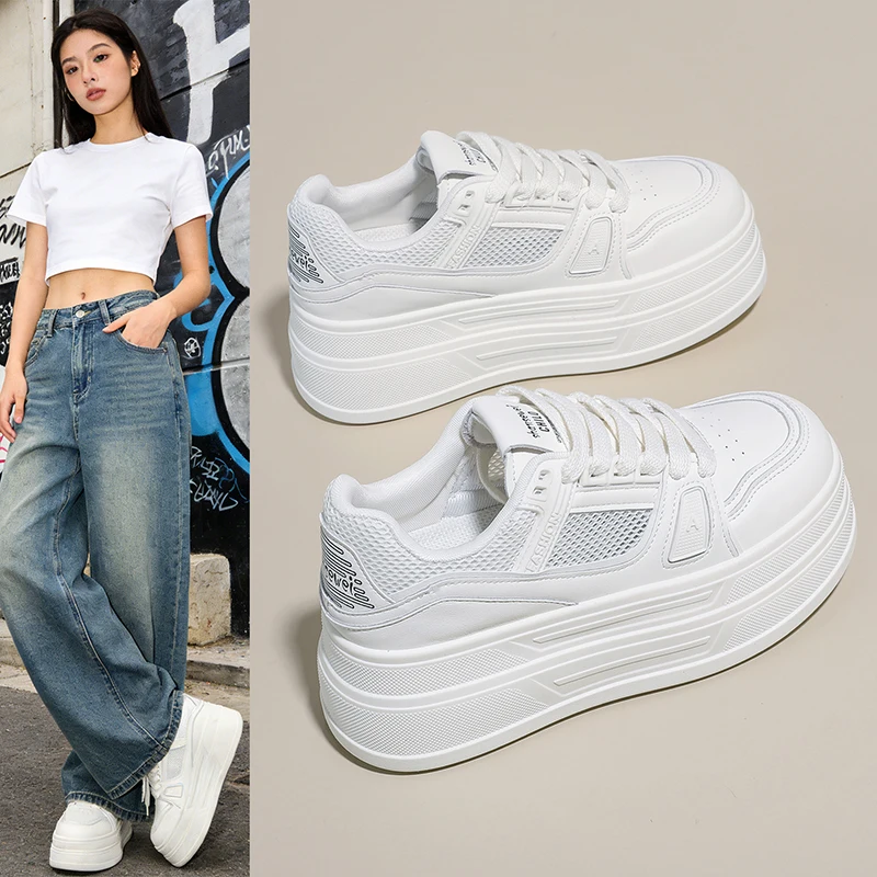 

Platform thick-soled casual sneakers, height-increasing breathable versatile sports shoes, 7720-1