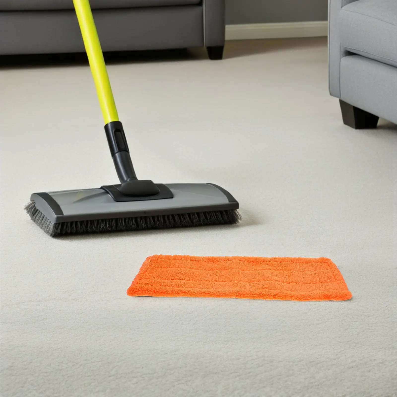 

Premium Microfiber Mop Replacement Head Pad High Absorption Dust Hair Debris Oil Spill Cleaner for All Hard Smooth Surfaces