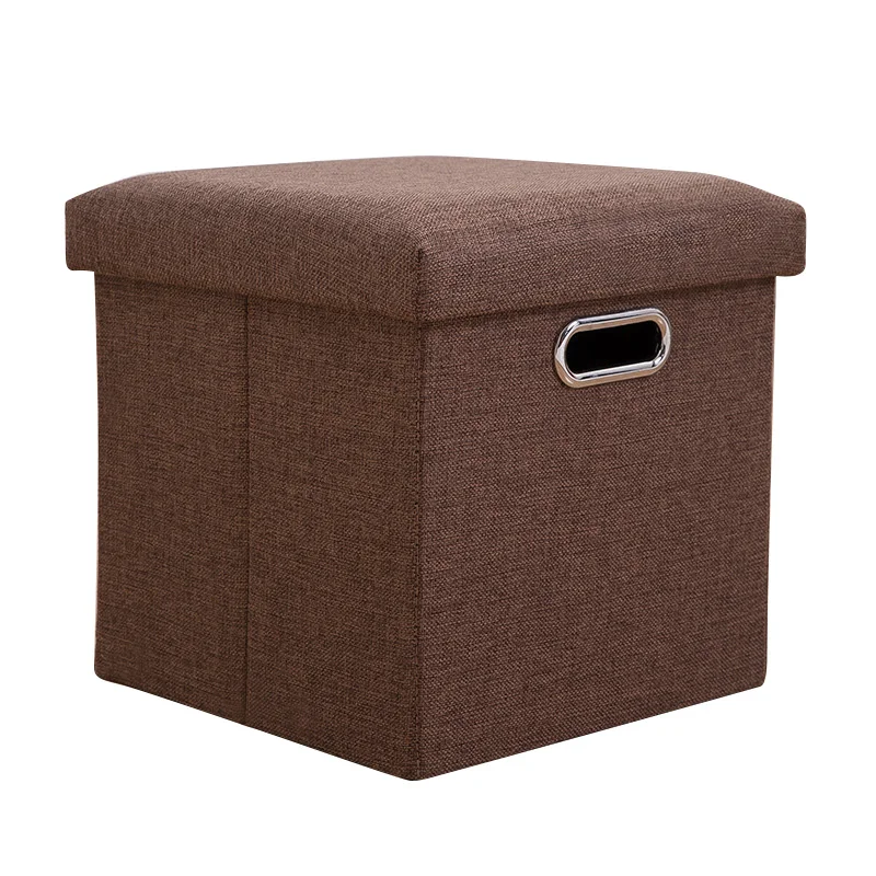 Folding Storage Ottoman Cube Footrest Footstool with Sponge Lid 11.81x11.81x11.81inch Multipurpose Foot Rest Stool for Room Dorm