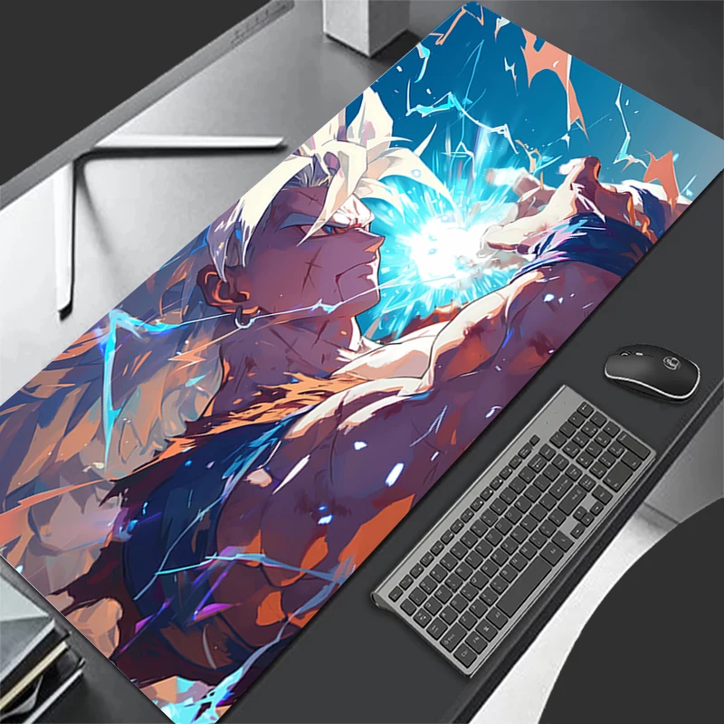 

Mouse Pad dragon ball Lockedge Large Gaming Accessories Computer Gamer Keyboard Mouse Mat Desk Anime 800x300 Mousepad For Csgo