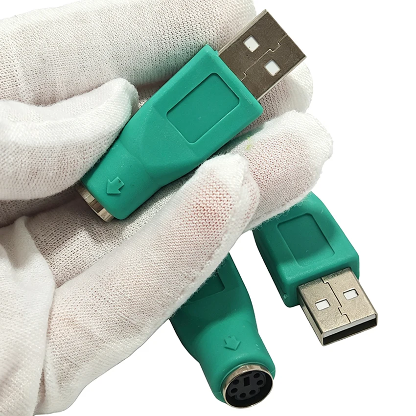 2pcs PS/2 Female to USB Male Adapter Converter Connector For PC Computer Keyboard Mous