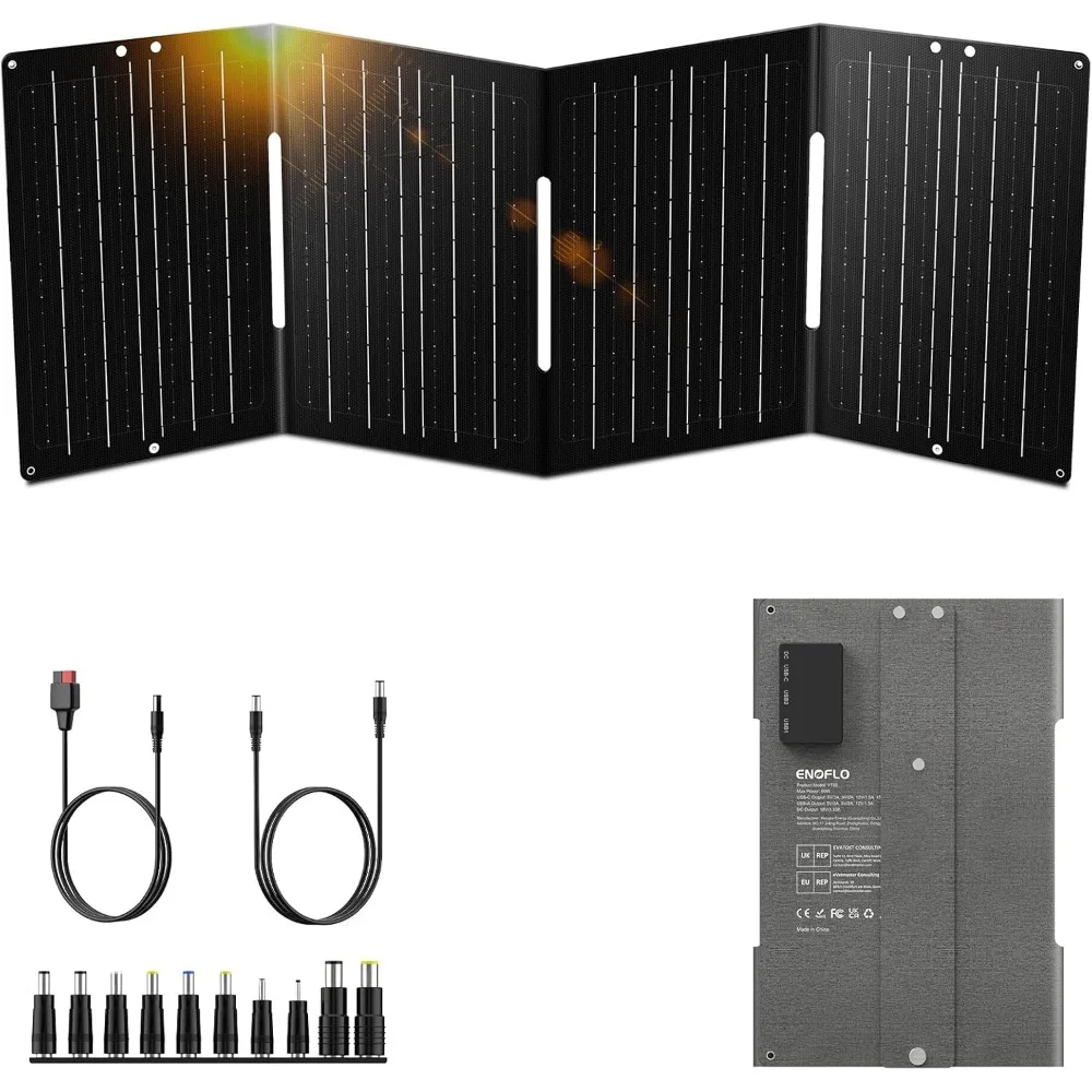 

Зарядное устройство на солнечной панели мощностью 60 Вт с выходами USB и постоянным током, водонепроницаемость IP68 для кемпинга, портативных электростанций, телефонов, ноутбуков