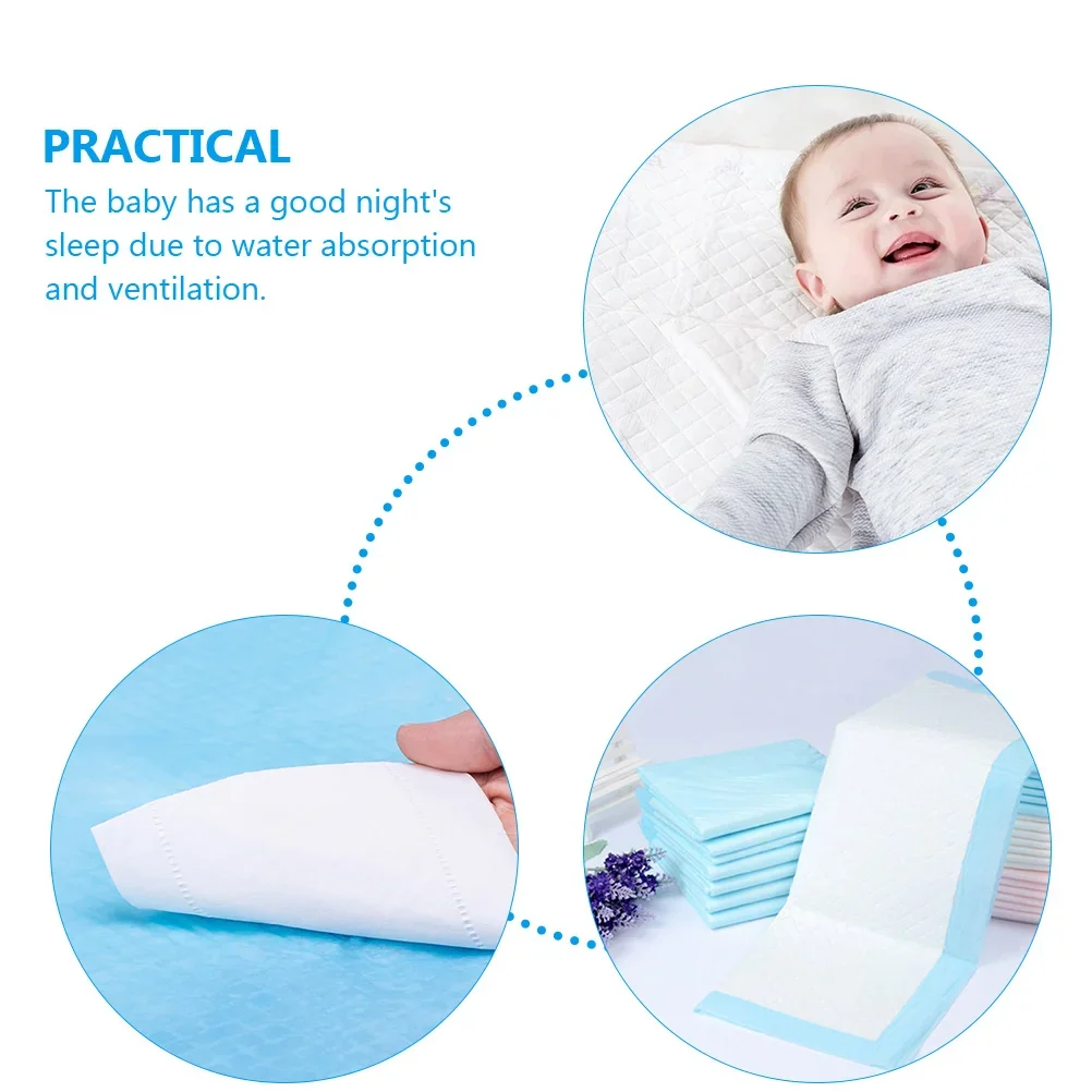 20pcs Pads Disposable Baby Changing Mats Diaper Mat Newborn Breathable Waterproof Large Size For Crib Mattress Protection