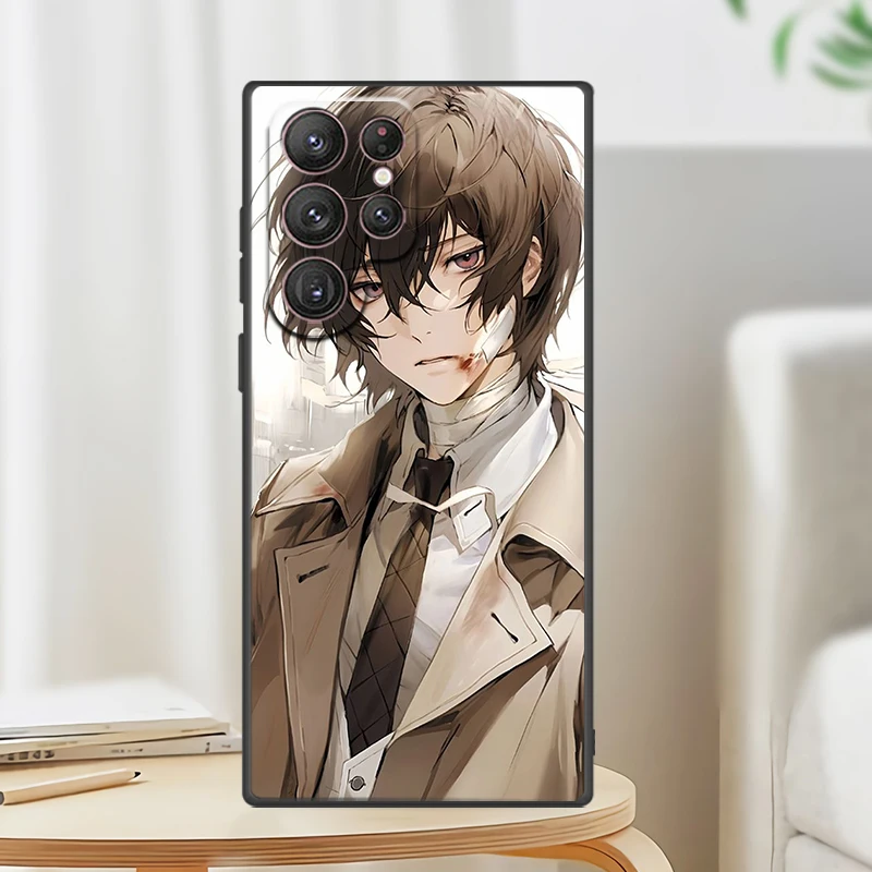 Bungo Stray Dogs Dazai Osamu Phone Case For Samsung S24 S23 S22 S21 S20 FE S10 S10e Ultra Plus Lite Black Soft Cover