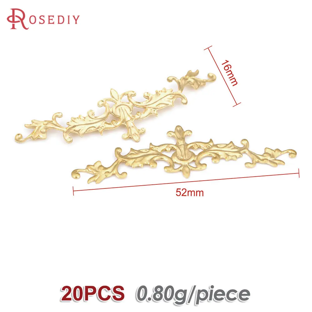 20PCS Not Plated Color Brass Decorative Spacer High Quality Diy Jewelry Making Supplies Hair Findings Accessories for Women