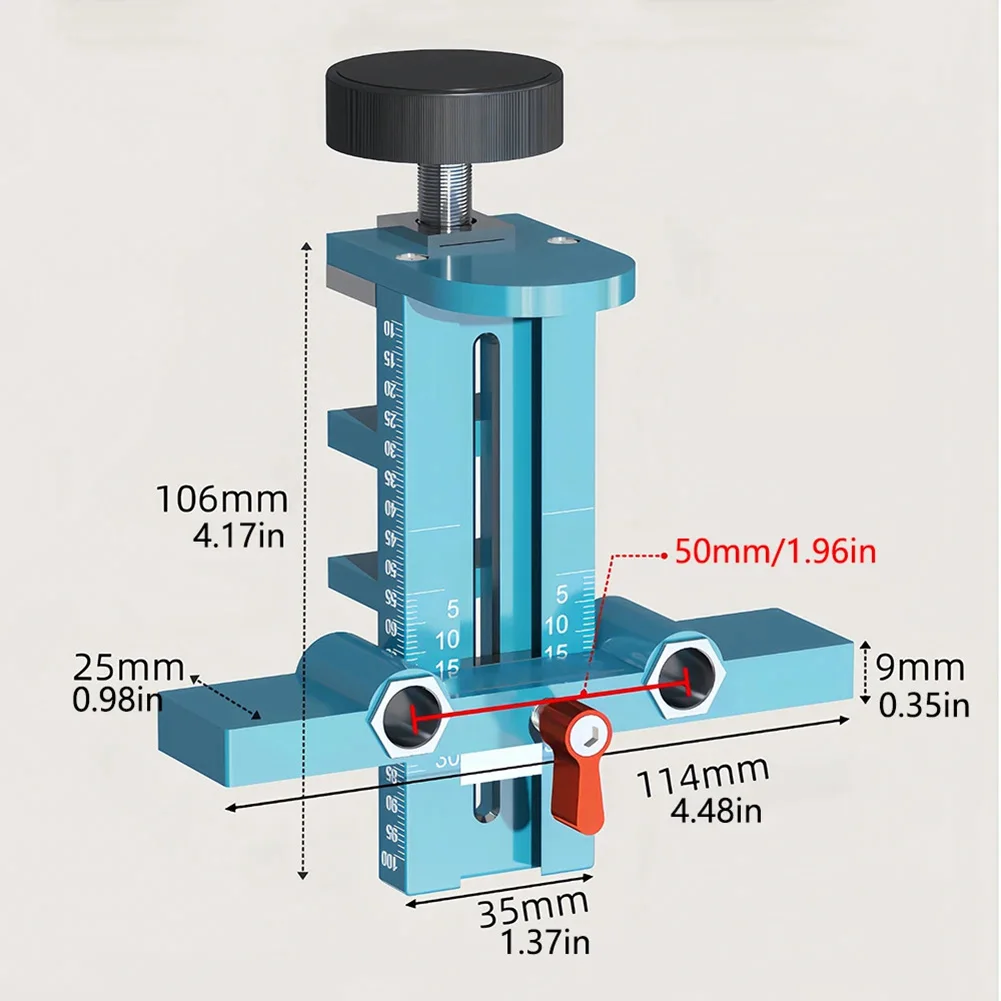 

Инструмент для выравнивания петель, шаблон для установки дверей шкафов, с регулировкой длины по кнопке, точный контроль длины