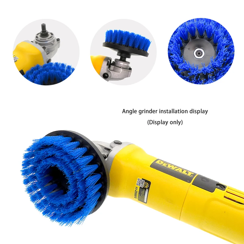 4,5,6Inch Hollow Drill Cleaning Brush M10 Thread Power Scrub Clean for Leather Plastic Wooden Furniture Bathroom Car Interiors