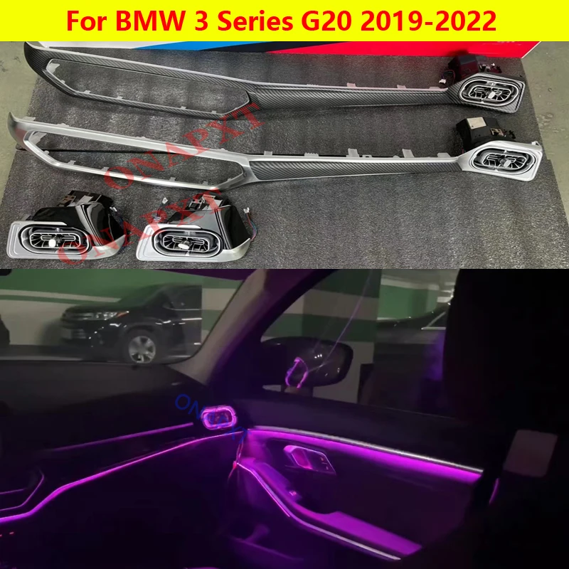 

Screen APP Control Led Decorative Strip Car Door Dashboard Footwell Atmosphere Lamp Ambient Light For BMW 3 Series G20 2019-2022