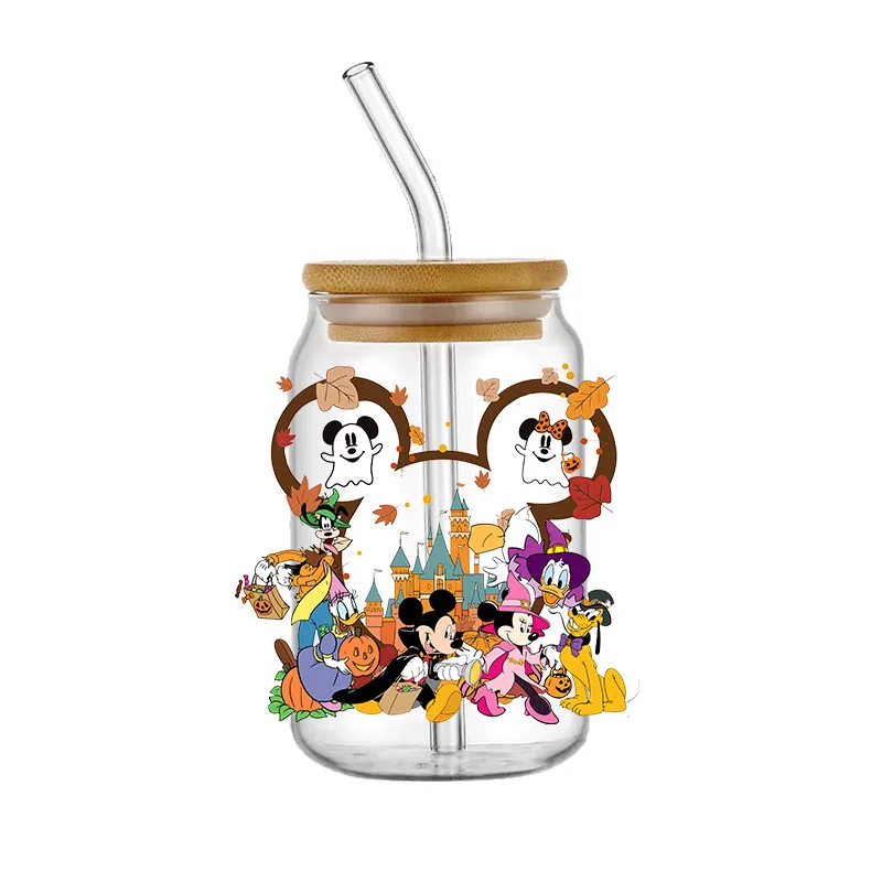 MINISO-Autocollants de tasse 3D de dessin animé Disney, UV, DTF, enveloppes étiez by, décalcomanies imperméables, transfert de tasses