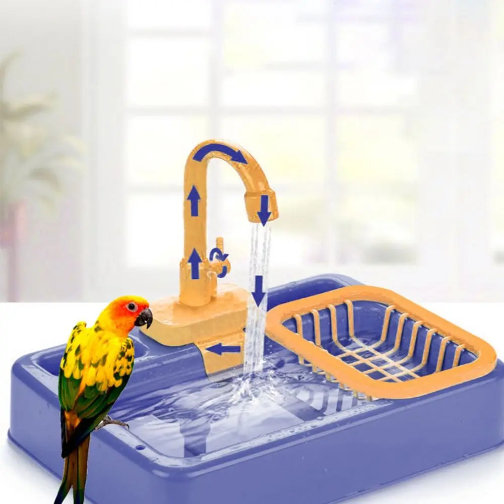 Faucet Automatic Swimming Pools Pet Parrots Cleaning Tool Bath Shower Kitchen Playset Pet Feeder Bird Shower Bathtub Bird Toys