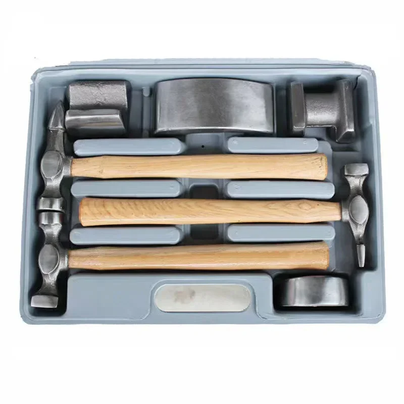 7Psc car sheet metal hammer set sand sheet hammer tool concave repair multi-function sheet metal shaping tool set