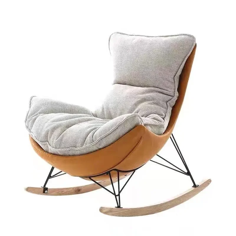 

Lazy nap leisure recliner, home living room balcony bedroom rocking chair, single light luxury sofa 5 in a group
