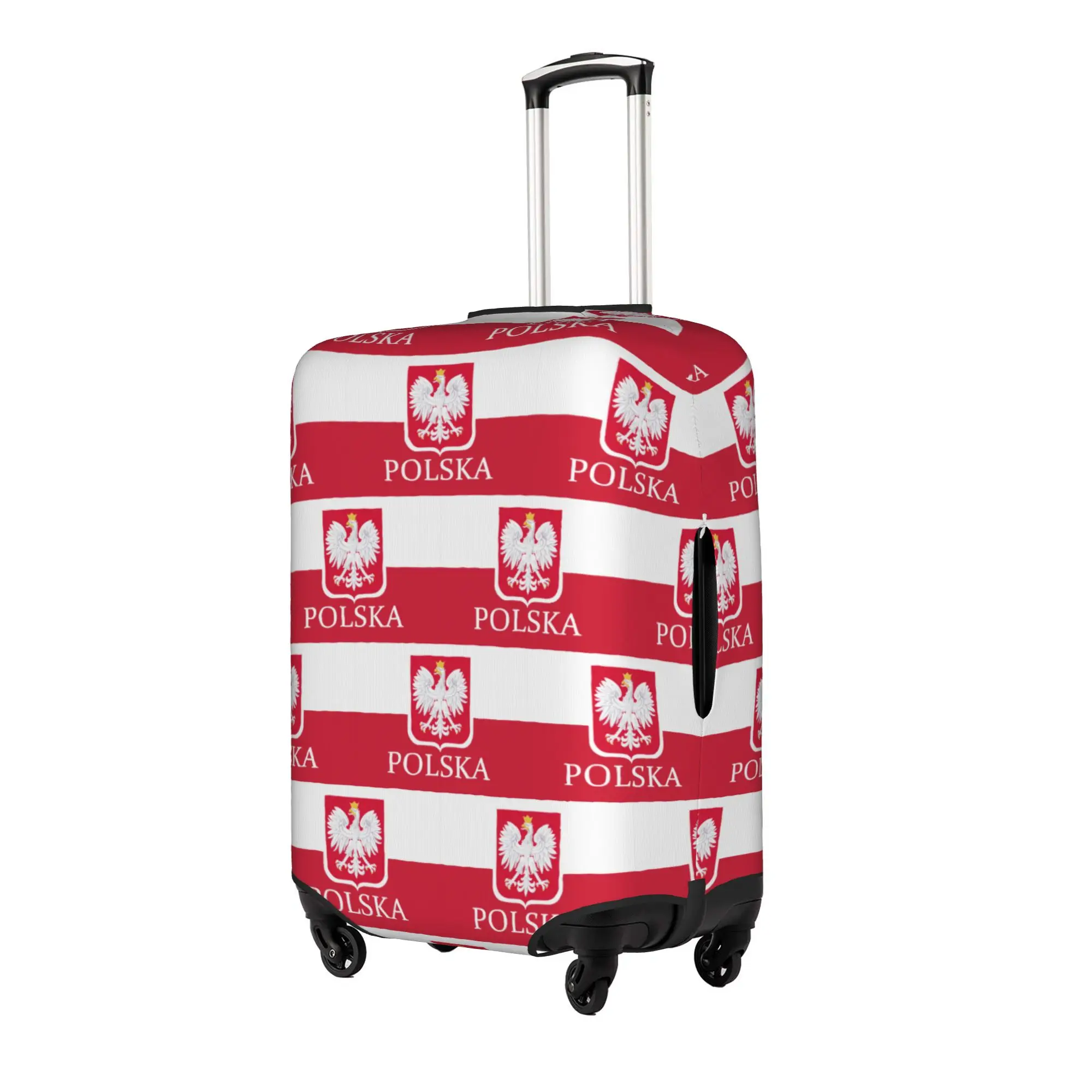 Polska Polish Flag Suitcase Cover Dust Proof Poland Flag Luggage Covers Protector for 18-32 inch