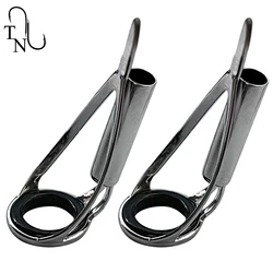 TN07-01 5PCS #16Fishing Rod Tip Guides Rod Eye Building Smooth Iron Fishing Rod Guides Ring Saltwater Repair Kit For Fishing