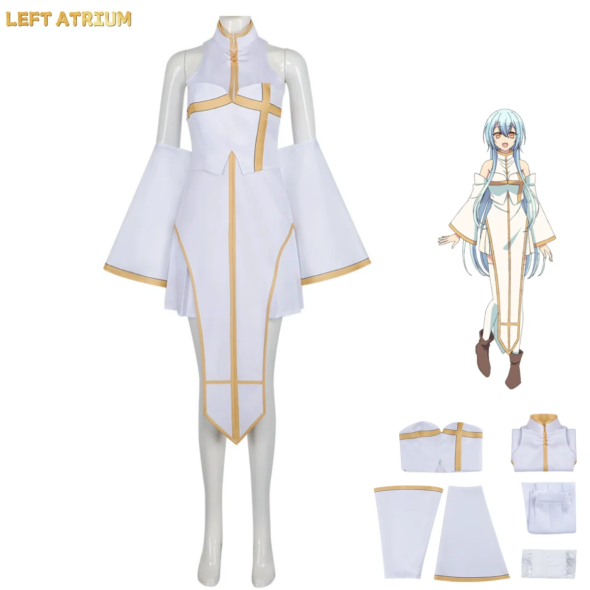 

Anime I Want To Confess My Love To The Lovely Girl From The Brave Squad Cecilia Cosplay Costume White Skirt Woman Sexy Party Set