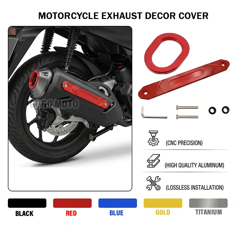 For Honda PCX160 PCX125 PCX 160 125 PCX160 PCX125 2021-2025 2024 Motorcycle Exhaust Pipe Protection Guard Cover Port Protective