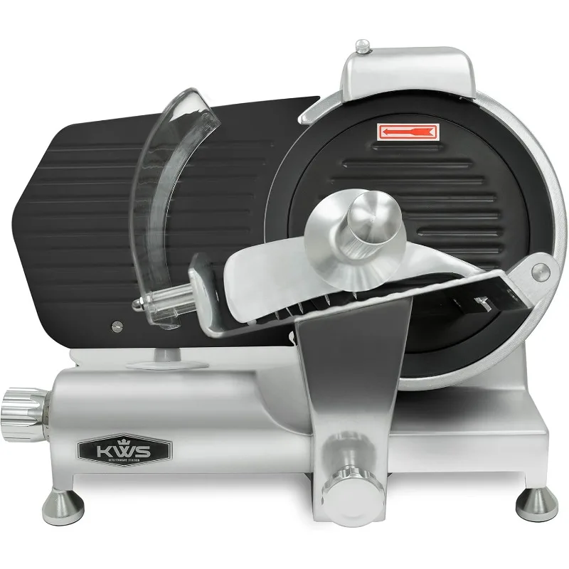 

All Metal 320W Electric Meat Slicer 10-Inch with Non-sticky Teflon Blade & Extended Back Space, Frozen Meat/Cheese