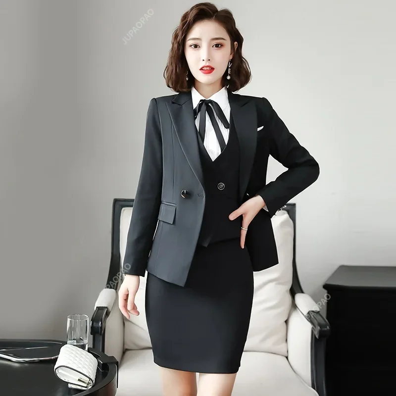 

Commuting Style OL Suit Women's Spring and Autumn New Business Suit Two-piece Jacket and Skirt Female CEO Women's Clothing New