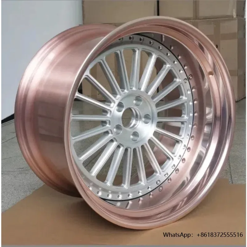 

X Model 3 And Y-shaped Rose Gold 21 Inch Car Wheels Are Suitable For 8J Wide Bronze Finish Aluminum Alloy Material Wheels