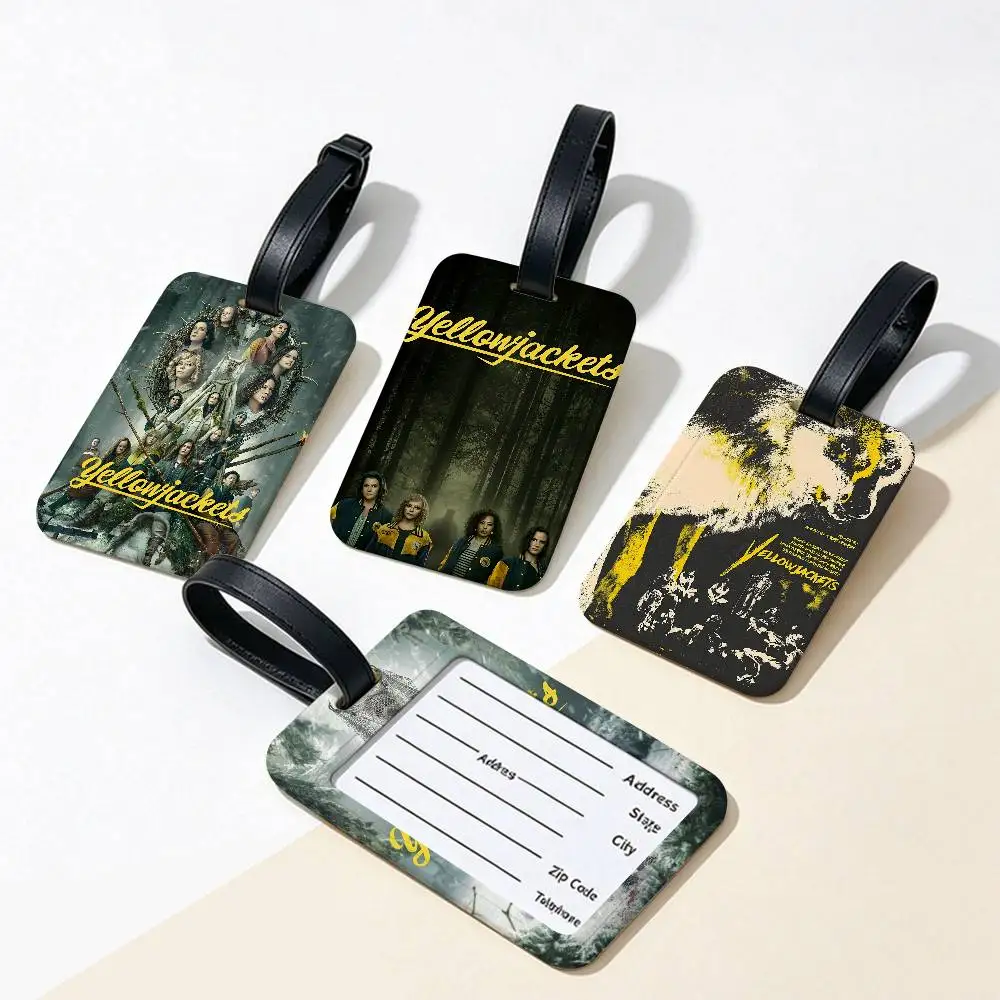 Movie Y-Yellowjackets Universal PVC Luggage Tag Anti lost With Information Card Suitcase Backpack Identification Label