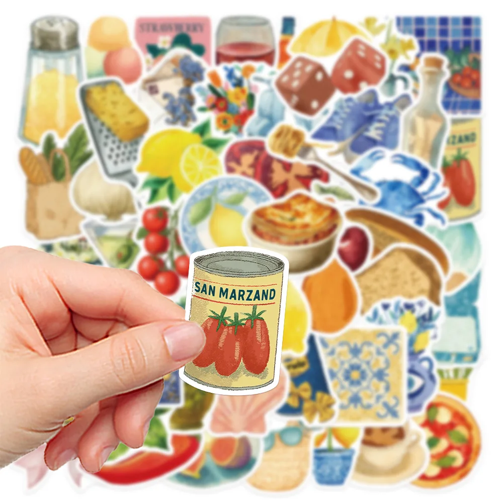 50 Pcs Mediterranean Style New Doodle Decoration Stickers For Guitar Wall Notebook Luggage DIY Waterproof