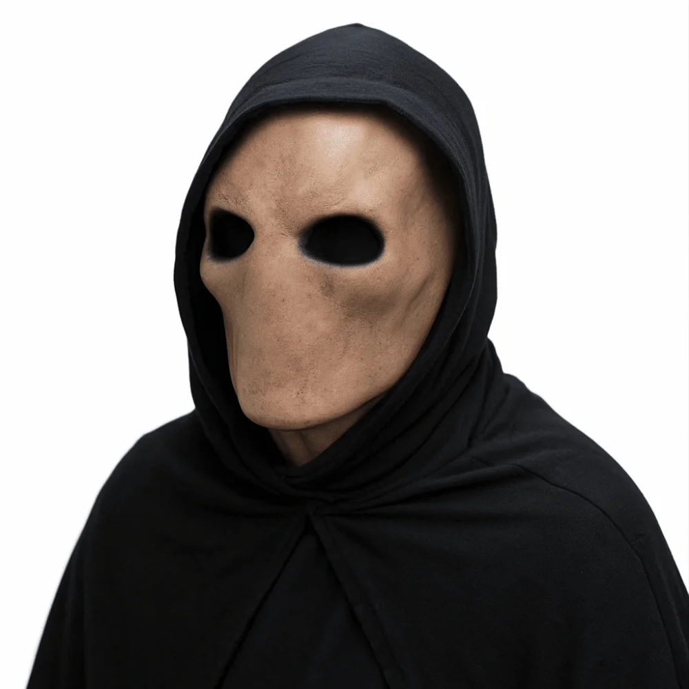 Hombre sin rostro Halloween Slenderman máscara vestir realista cráneo alienígena casco de látex no tóxico 3D fiesta Cosplay accesorios carnaval
