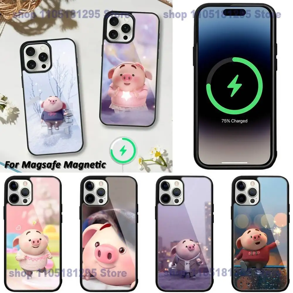 

Cute Pink Pig Cartoon Phone Case For iPhone 17,16,15,14,13,12,11,Plus,Pro,Max,Mini Magsafe Magnetic Wireless Charging