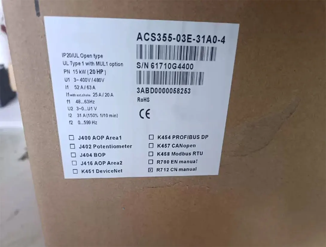 Brand New ACS355-03E-31A0-4 ACS355-03E-38A0-4 ACS355-03E-44A0-4 One Year Warranty
