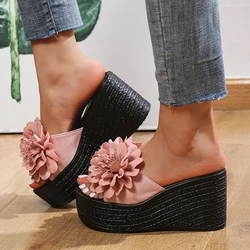 2023 newzeppe sandali donna pantofole estate spiaggia piattaforma scarpe pantofole fiore donne pantofole tacco alto moda donna