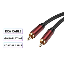 RCA Lotus Cables Fever Coaxial AV Cable Lotus Head Audio Cable Professional Grade subwoofer Amplifier Signal Cable