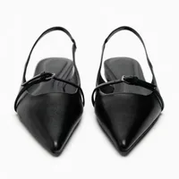 2024 Summer New Style Pointed Toe Comfortable Casual Solid Color Flat Shoes Shallow Mouth Breathable Sandals NO: 8813 - Image 5