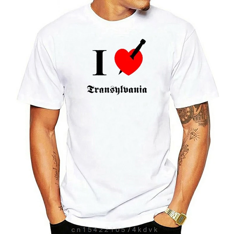 Custom I love Transylvania Summer Tops Shirt Design Crewneck 100% God Tee Shirts Men's Top T-shirts