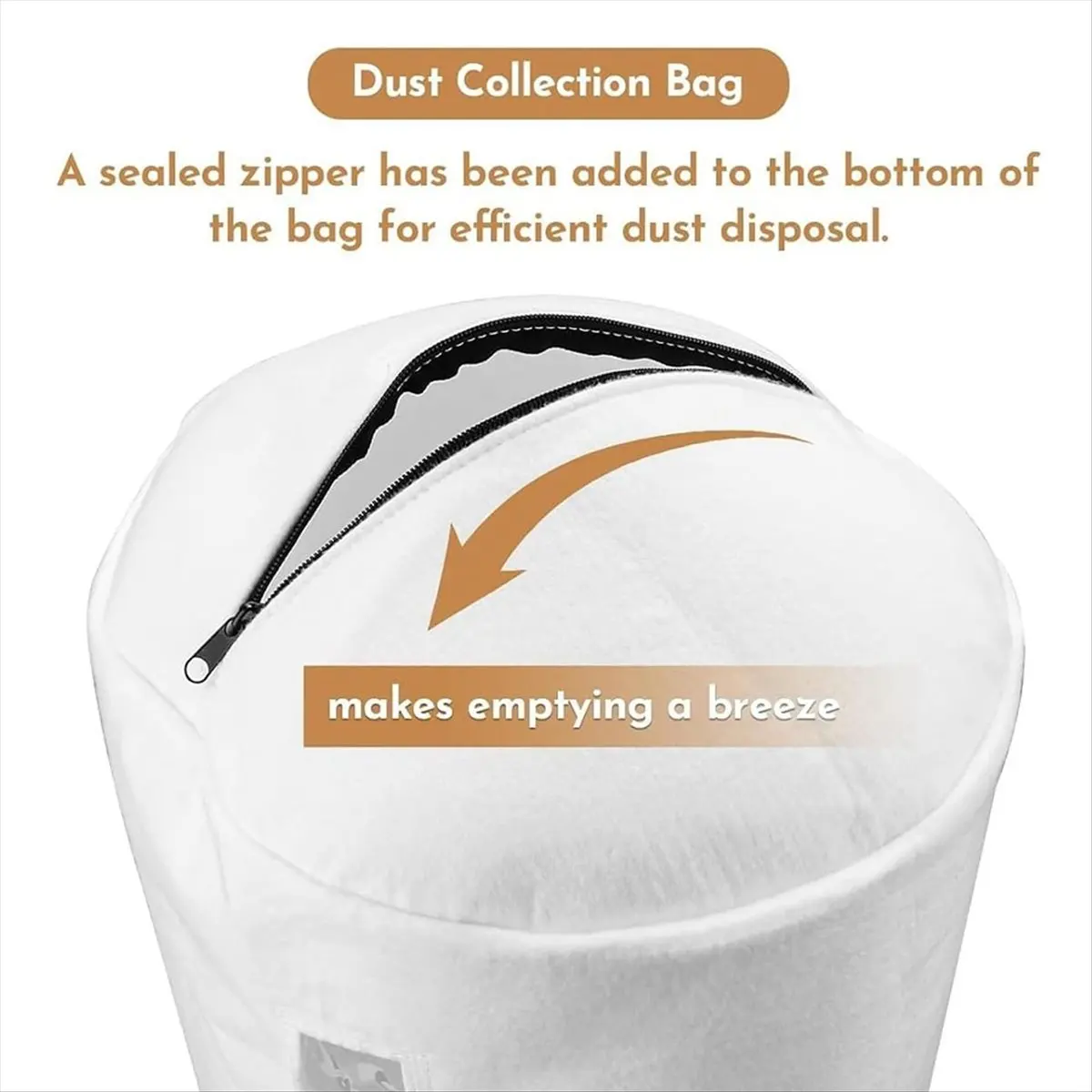 Bolsa Recolectora de Polvo HITL 30 con Abrazadera, Bolsa de Filtro Universal de 4 Pulgadas para Aspiradora - Compatible con DW735, DW734, Grizzly, Shop