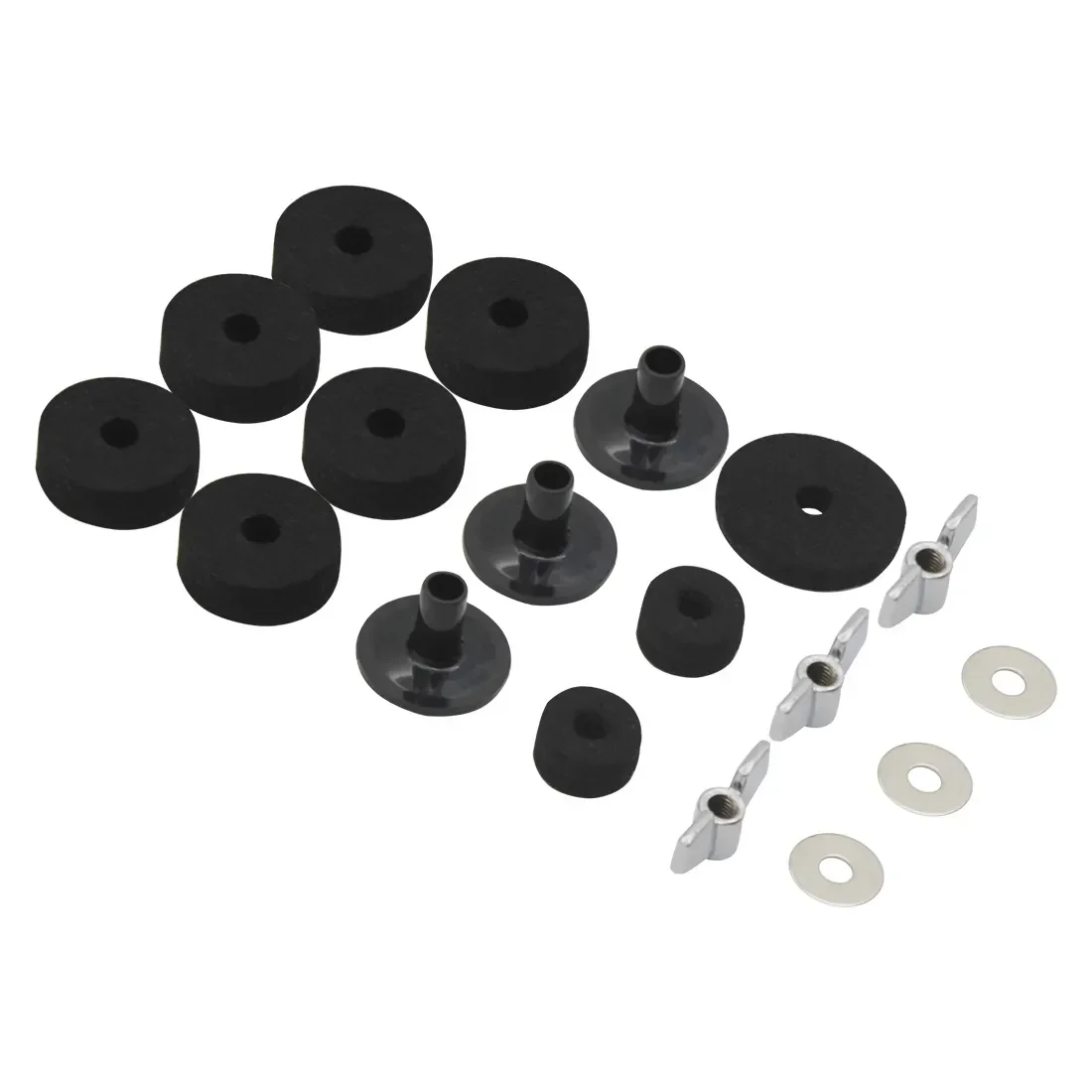 Slade Becken stehen Ärmel Filz Pad 18-teiliges Set mit Unter leg scheibe Basis Flügel muttern Ersatz für Trommel Hi-Hat Becken Ständer Zubehör – Detail 9