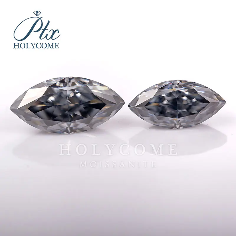 Multicolor Crushed Ice Cut Marquise Cut Loose Moissanite Gemstone VVS1 Pass Diamond Test With GRA Certificate Gemstones Wholesal