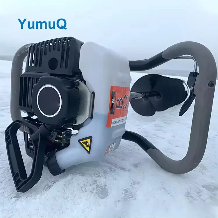 YumuQ Best Sell Big Power 4 Stroke Gasoline Garden Drill 33cc Power Ice Auger Drill Diameter 8/10/ Machine