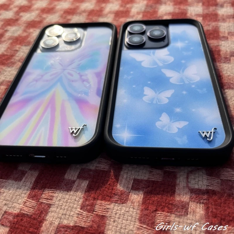 حافظة لهاتف آيفون 12 13 14 15 16 17 Pro Max Plus Air Wild wf غطاء فراشة مخدر