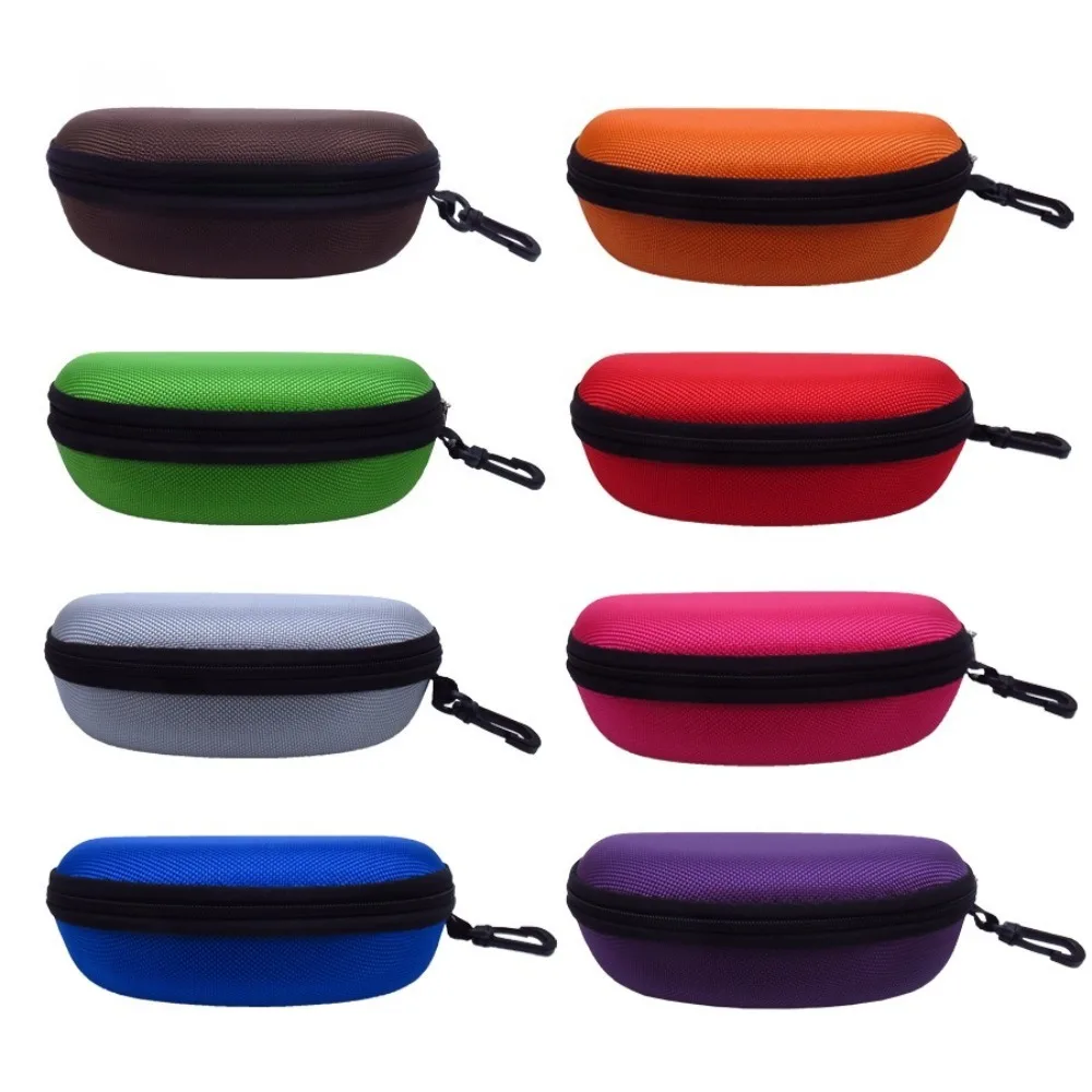 Portable Neutral Zipper Box for Men's and Women's Glasses Storage, with Hooks, Hard Shell Sunglasses Bag Shell, Glasses Box